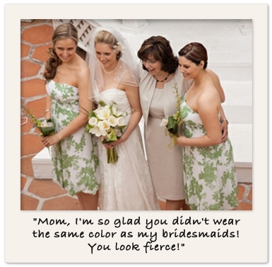 can mother of groom wear same color as bridesmaids