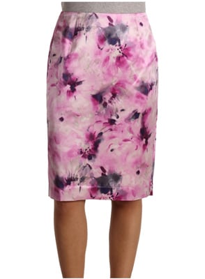 Watercolor florals on an office-appropriate wardrobe staple.