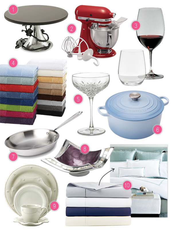 The most popular wedding registry items on