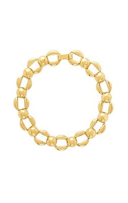 A mod take on classic gold links—so sweet over a cashmere shell.