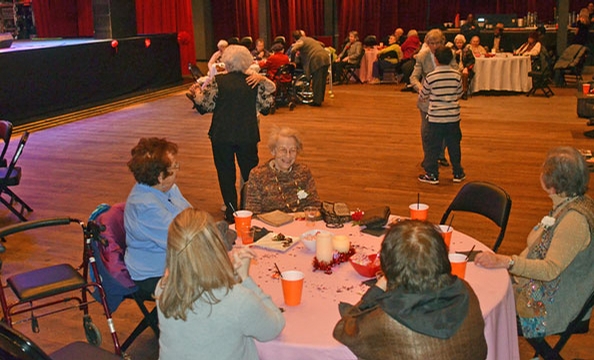 The music venue hosts a group of 90-year-olds for a Valentine’s Day dance that proves love is timeless.