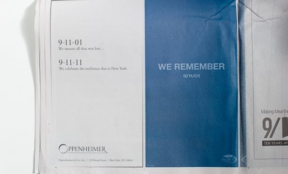9/11-Themed Ads From Major National Newspapers