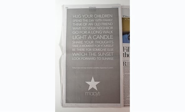 9/11-Themed Ads From Major National Newspapers