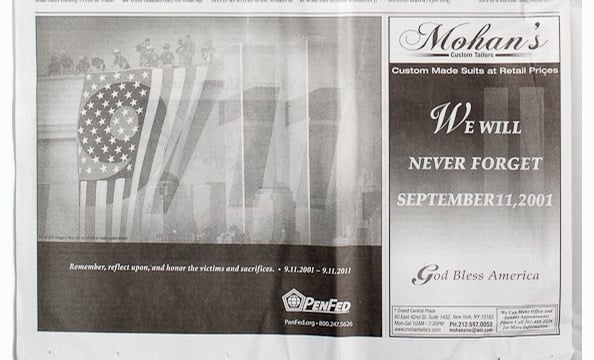 9/11-Themed Ads From Major National Newspapers
