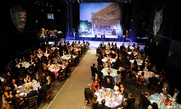 Attendees celebrated 40 years of Wolf Trap with a congo line and the “Ageless Wonder”