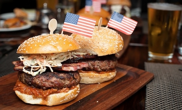 The burger line-up at BLT