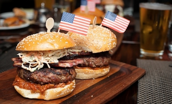 The burger line-up at BLT

