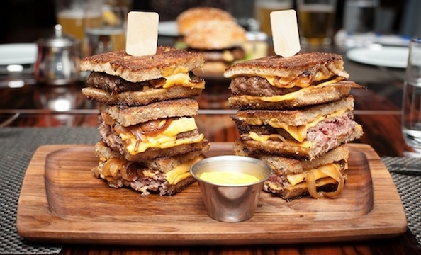The burger line-up at BLT