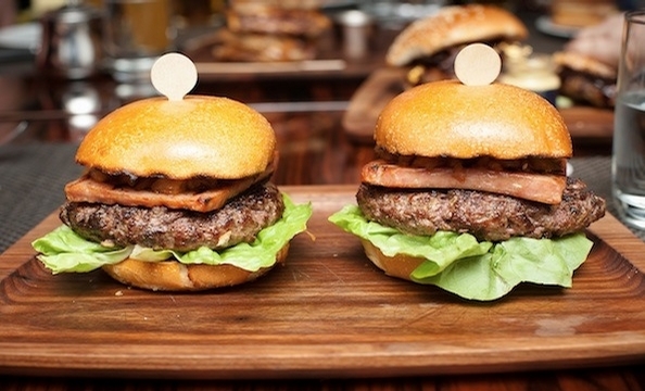 The burger line-up at BLT

