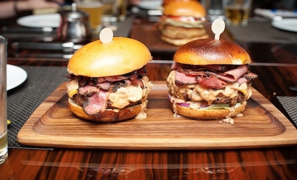 The burger line-up at BLT

