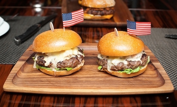 The burger line-up at BLT