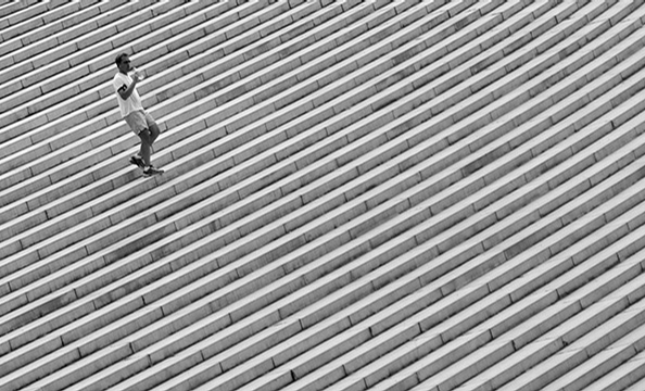 "Runner", an off-kilter shot of a runner near the Lincoln Memorial, won with 49 percent of the reader vote.  Arlington resident Eric Brown, who shoots with a Pentax DSLR camera, snapped the photo as part of a sunrise photo outing.  "I love how it's angled