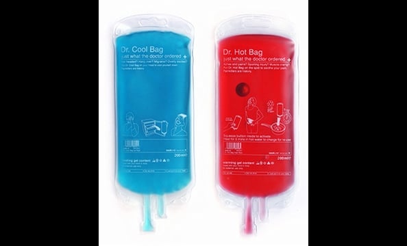 Aches and pains are part of the territory when it comes to fitness, right? Soothe them away with these cute IV-bag-shaped ice and heat packs. Just refrigerate the blue one for a bit of cool relief, and push a button to activate the heat in the red one. Bo