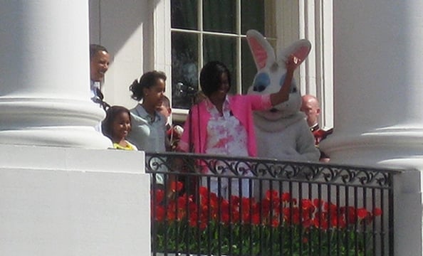 President Obama and First Lady Michelle Obama welcome thousands of children and their families to the White House for the 2010 Easter Egg Roll.