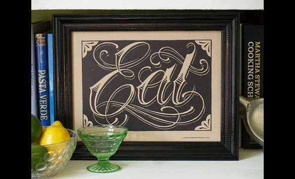 Know someone spending a little too much time in front of their computer? They broke away from Photoshop long enough to cook dinner, so why not gift them this retro reminder to "eat" more often? Roll & Tumble Eat Poster, $20.