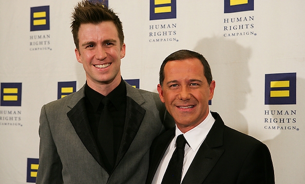 Gavin Creel from the Broadway production of Hair and HRC President Joe Solmonese.