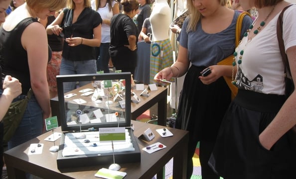 Checking out the jewelry selection at The Garbologist's Wife.