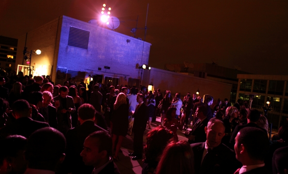 The Liaison Hotel rooftop scene.  