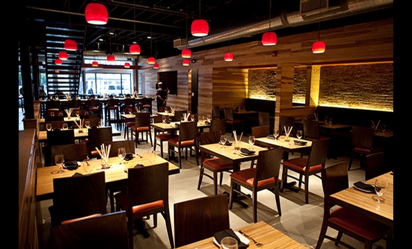 The dining room at Masa 14.