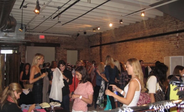 Shopper peruse the deals at the District Sample Sale.