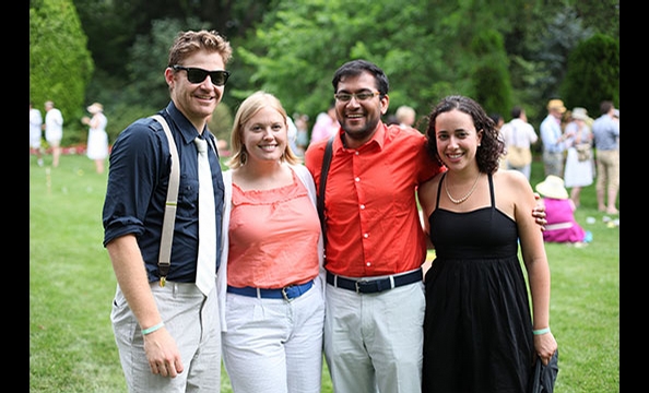 Friends enjoying the beautiful weather. 