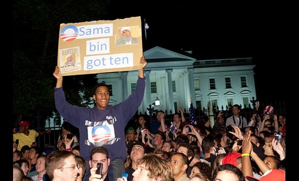 Bin Laden's Death Prompts Partying Outside the White House