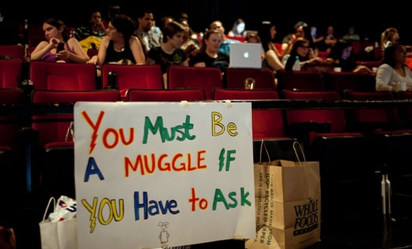 Harry Potter Fans Gather for Midnight Opening at the Uptown Theatre