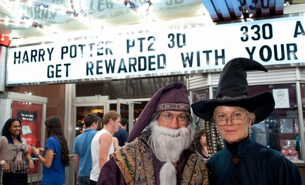 Harry Potter Fans Gather for Midnight Opening at the Uptown Theatre