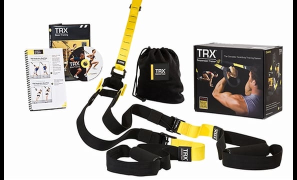 The TRX Suspension Training kit is a portable, total-body training system that leverages your body weight to strengthen muscles from head to toe. An instructional DVD and booklet, which demonstrate more than 300 exercises, are included in the Pro Pack. Ge