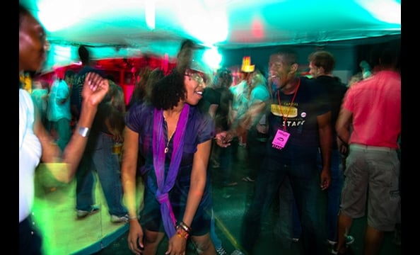 Volunteers boogie down in honor of Capital Fringe Festival, the city's biggest alternative theater showcase.  