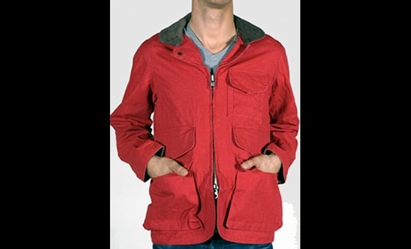 Woolrich Woolen Mill's wool-lined jacket may not be seasonally appropriate, but at 60 percent off at the Arlington outfitter Farinelli's, it's a steal any outdoorsy dad will be thankful for come fall.  The muted red shell, brown corduroy collar, and multi