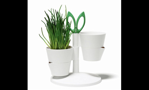 Help your eco-friendly host cook even more locally by bringing the herb garden directly to her kitchen table. There's even built-in scissor storage for on-the-spot trims! Normann Copenhagen Herb Stand, $63.