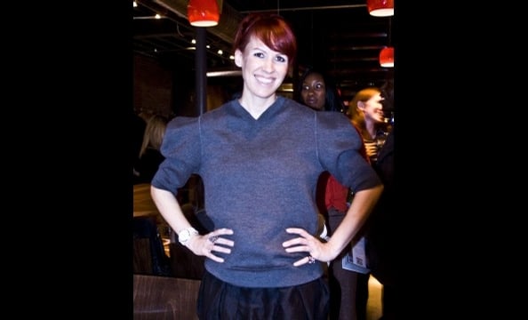 Lesley Benn in a Marc Jacobs sweater.  