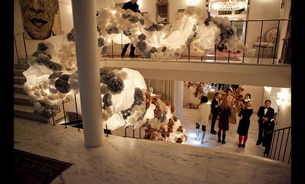 "Hygge" is a uniquely Danish concept with no direct English translation. "Coziness" and "tranquility" come close to capturing the idea, especially when considered in the context of the home. At the Danish Embassy, white Christmas lights were woven throug