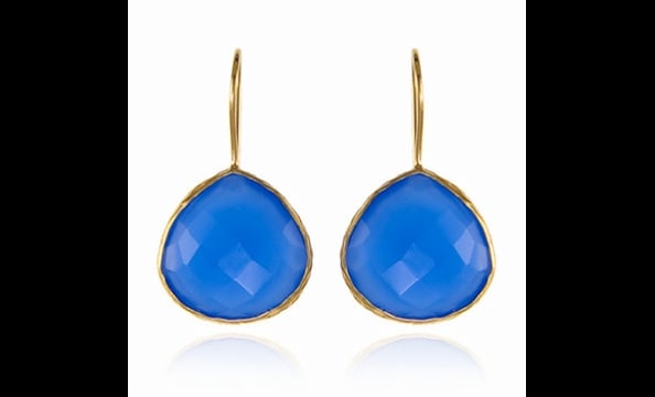 Margaret Elizabeth blue chalcedony earrings, $95 at Charm Georgetown (2910 M St., NW; 202-298-0420).