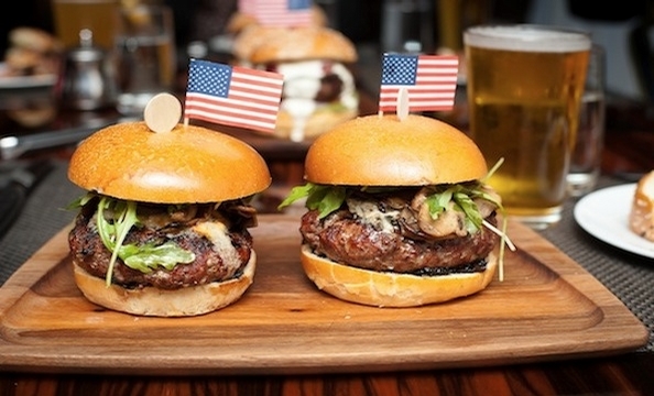The burger line-up at BLT