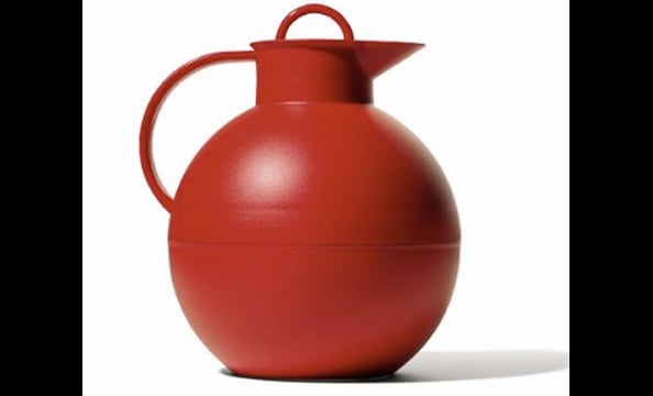 From breakups to big promotions, he's always there to talk.  Help him keep the coffee warm with a cheery red carafe. Oleg Palsby modern classic Thermal Carafe, $36.  