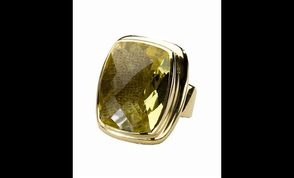 Julie Collection Shivan lemon topaz ring, $165 at Bishop Boutique (815-B King St., Alexandria; 571-312-0042)

