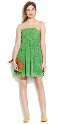 You can’t go wrong with a strapless sundress, and this number is the same shade as the freshly mown lawn.