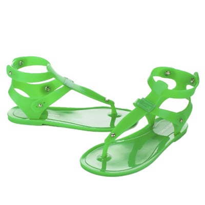 Not your elementary school jelly sandal.