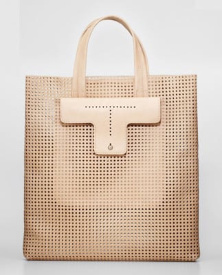 Perforated Leather Tote
