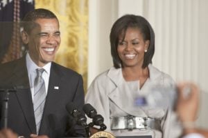 Obamas Dine at Bourbon Steak