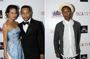 Pharrell and John Legend Appear at the Electronic Arts Inauguration After-Party