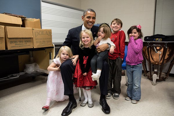 Image result for obama with kids