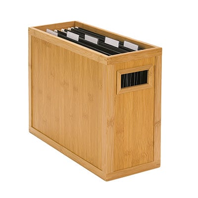 Bamboo Desktop File, $29.99 at the Container Store