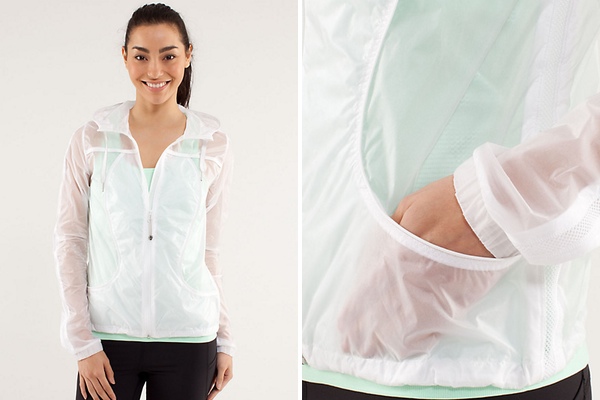 transparent running jacket