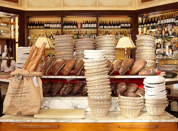 Fresh baguettes and cranberry-walnut and whole-wheat boules greet you at the door. The breads will also be available for carryout. Photograph by Jeff Elkins. le diplomate
