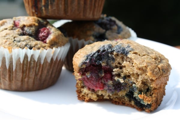 Oatmeal Mixed Berry Muffins