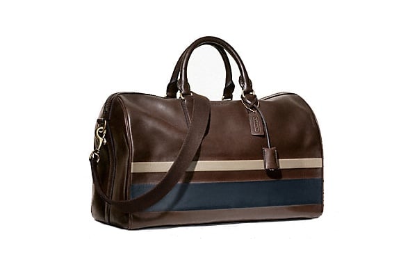 Coach Bleecker debossed stripe duffle, $698.