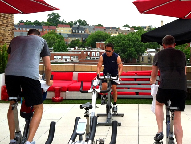 Fitness Class Review Rooftop Cycling at Vida Fitness Washingtonian